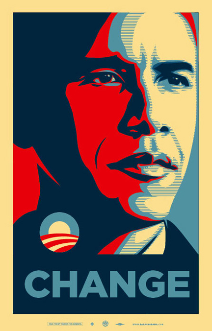 barack obama poster change. Cuz Obama said.